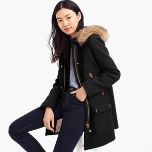 J Crew Chateau parka in Italian stadium-cloth wool